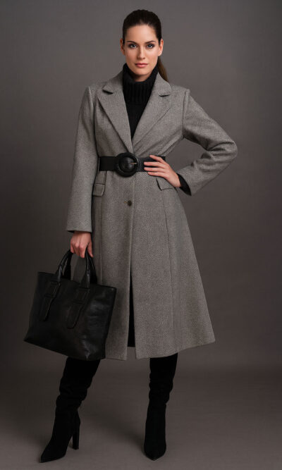 Kaput 79 Grant - velour rebrasti - pruge grey