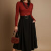 Suknja+remen 56 Memphis - BS tesutto UN - black