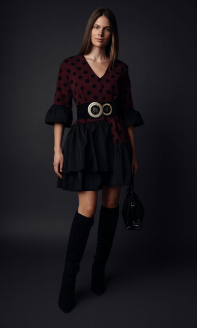 Haljina 69 Nebraska - pr/camoshio suede touch tufne - burgundy