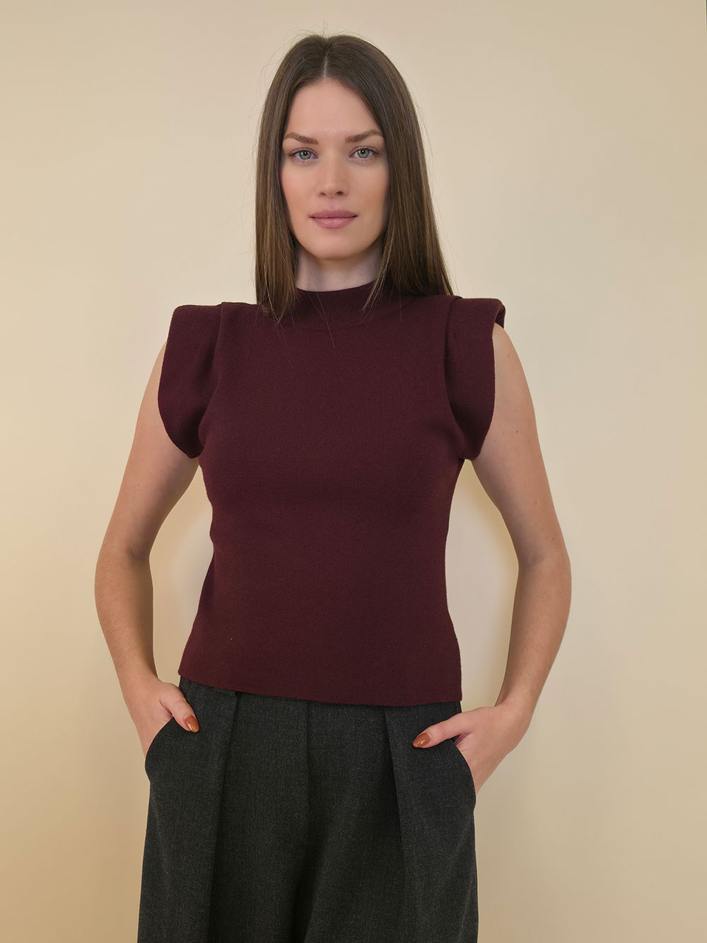 Pulover 52 Celina - plt UN b.r. - burgundy