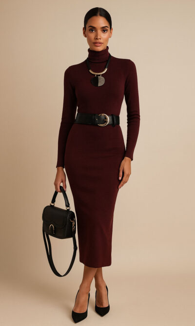 Haljina 64 Francis - plt UN - burgundy