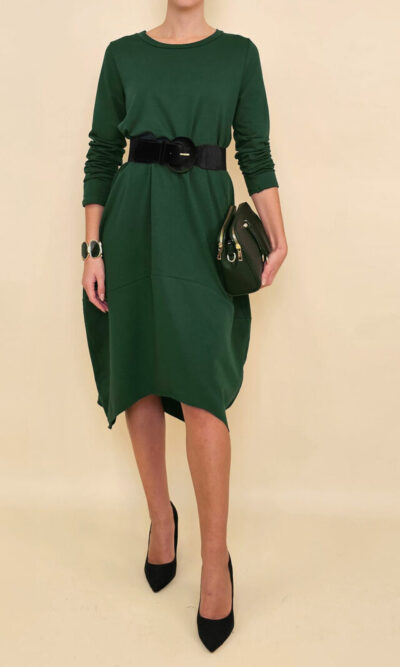 Haljina 44 YoYo UN felpa brushed - bottle green