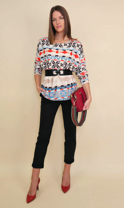 Majica 40 BellArt - jersey print - Božić Pahuljice