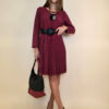 Haljina 40 Salem - jersey plisse UN - burgundy