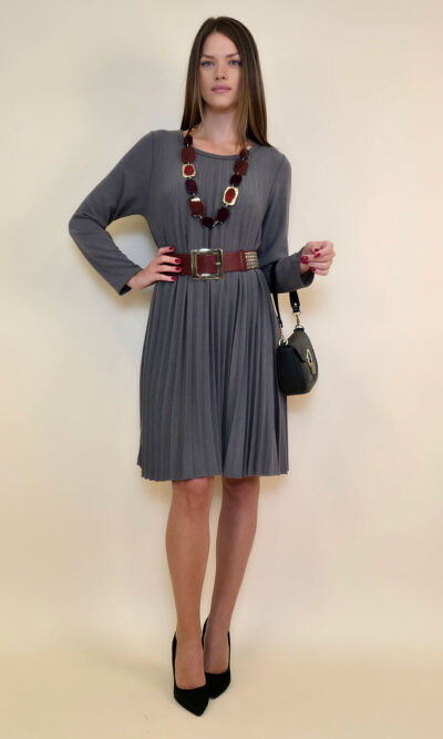 Haljina 40 Salem - jersey plisse UN - grey