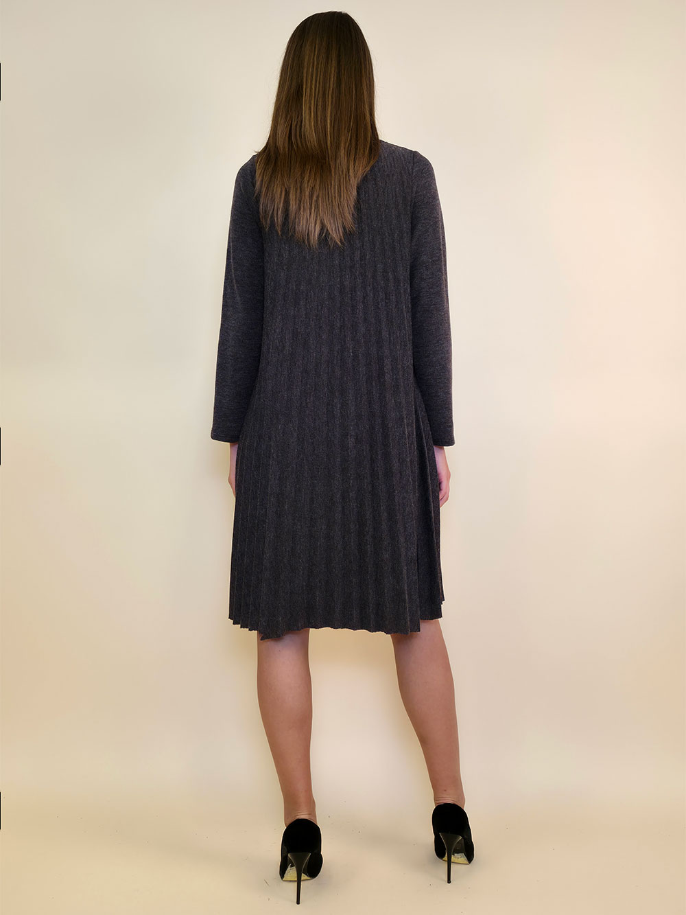 Haljina 40 Salem - jersey plisse UN - brown