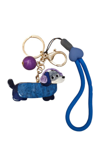 Privjesak 28 - L Dachshund strap navy - music