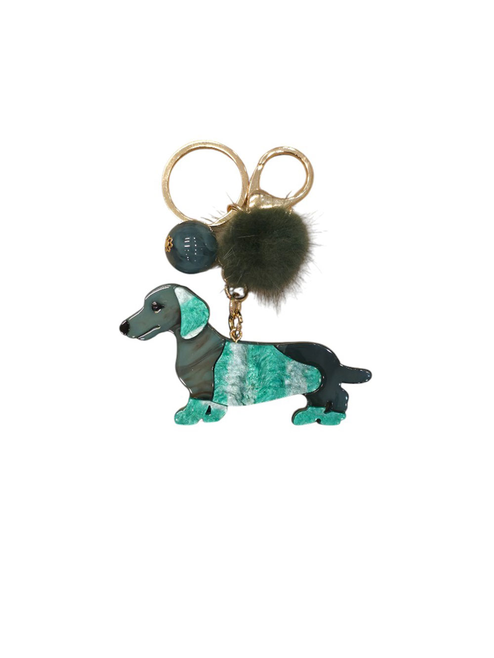Privjesak 28 - L Dachshund - green