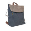 Torba 54 COCO - ruksak suede bicolor preklop 3 zips - d.blue/khaki