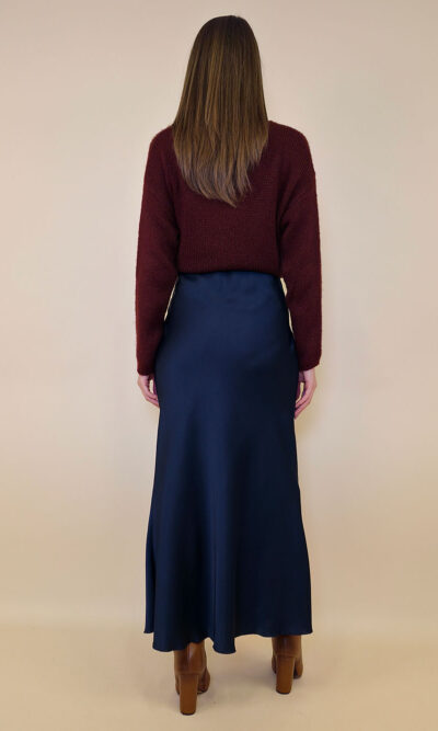 Suknja 48 Osceola - saten UN - navy