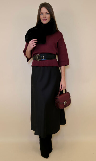 Suknja 48 Osceola/ch - saten UN - black