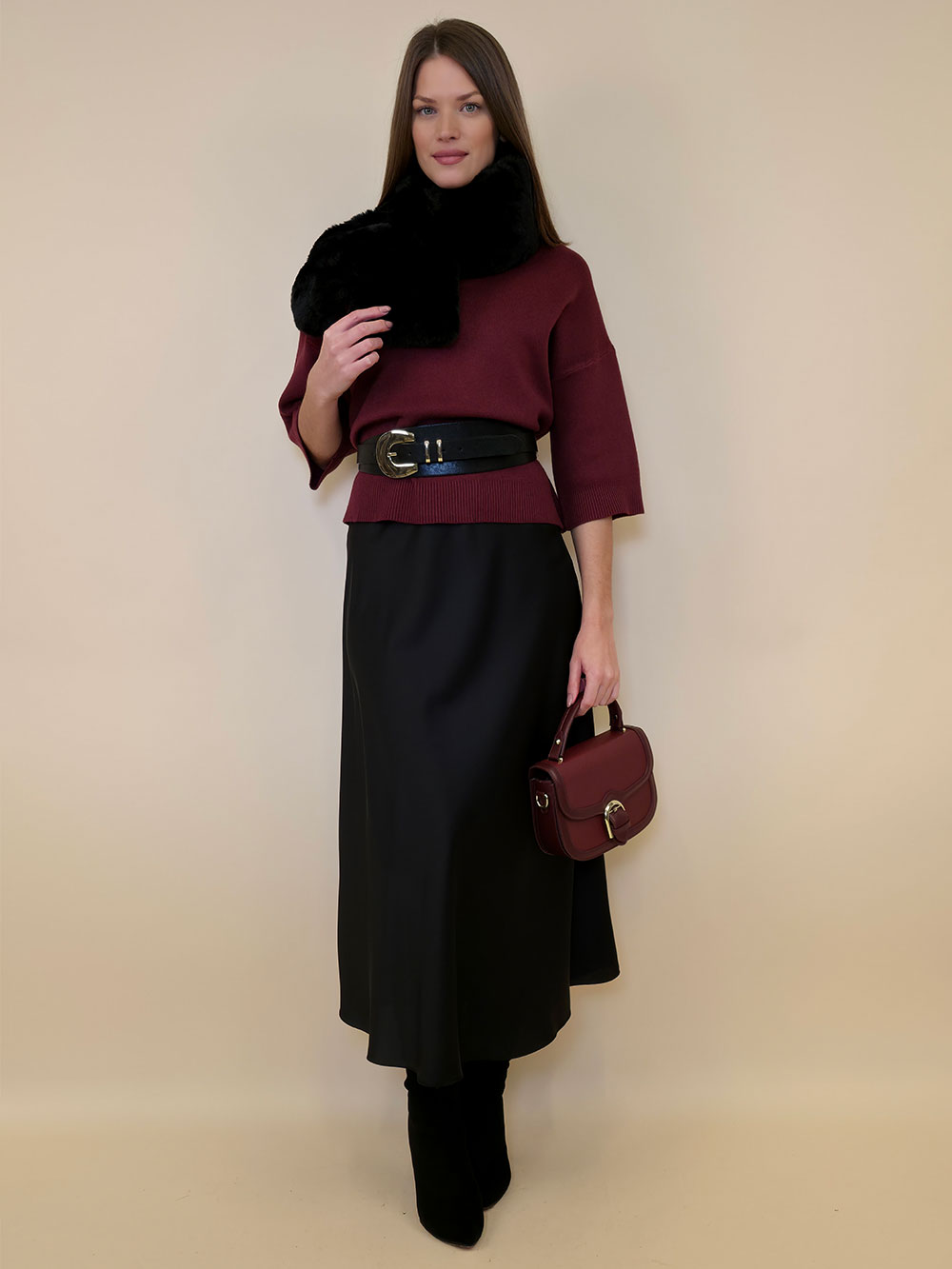 Suknja 48 Osceola/ch - saten UN - black