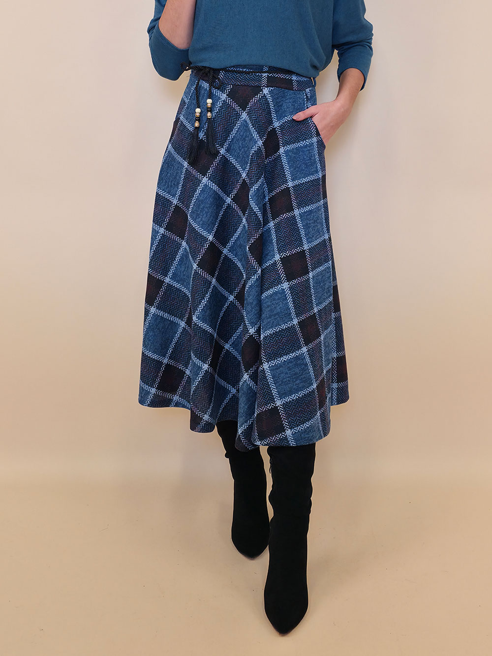 Suknja 34 Tahoe - jersey print tartan kocka - ottanio