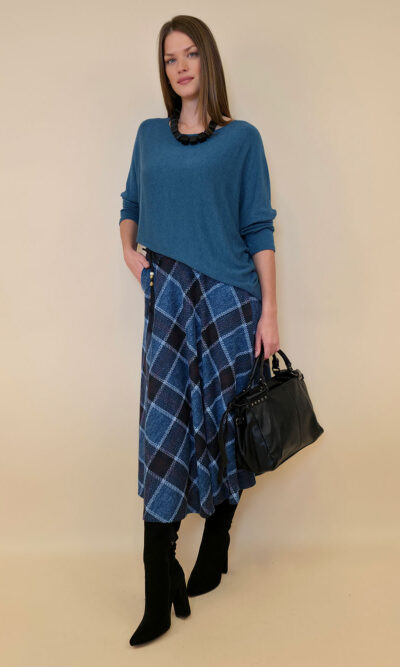 Suknja 34 Tahoe - jersey print tartan kocka - ottanio