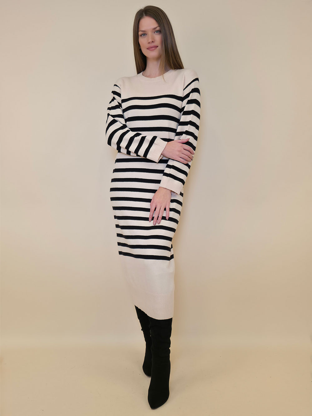 Haljina 56 Arimo - plt crne pruge