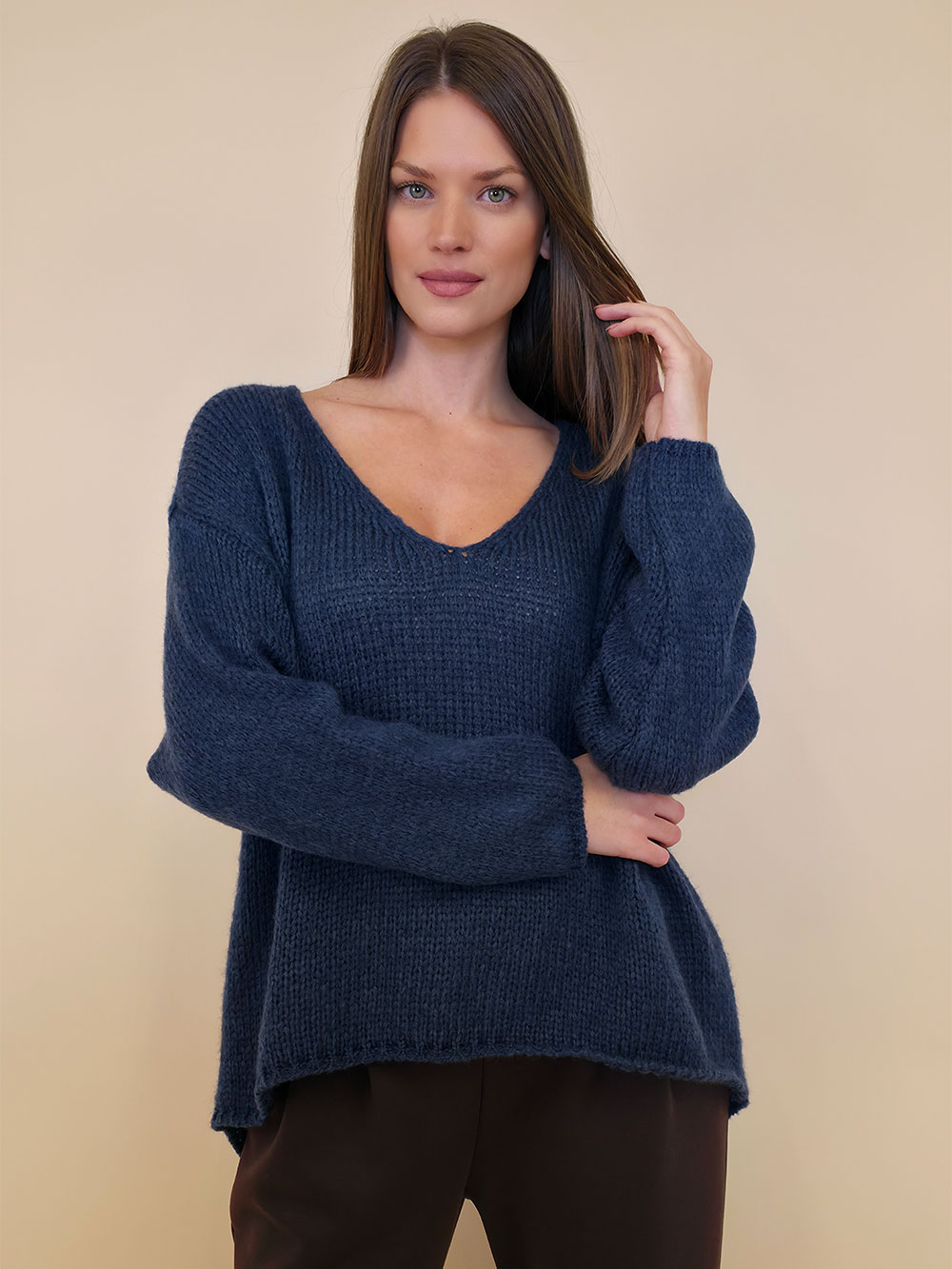 Pulover 36 Garrison - plt UN mohair - jeans