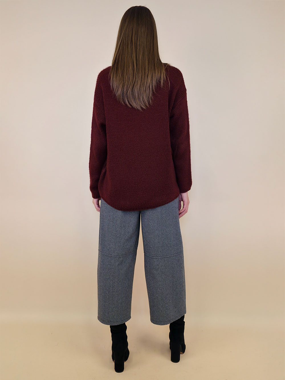 Pulover 36 Garrison - plt UN mohair - burgundy