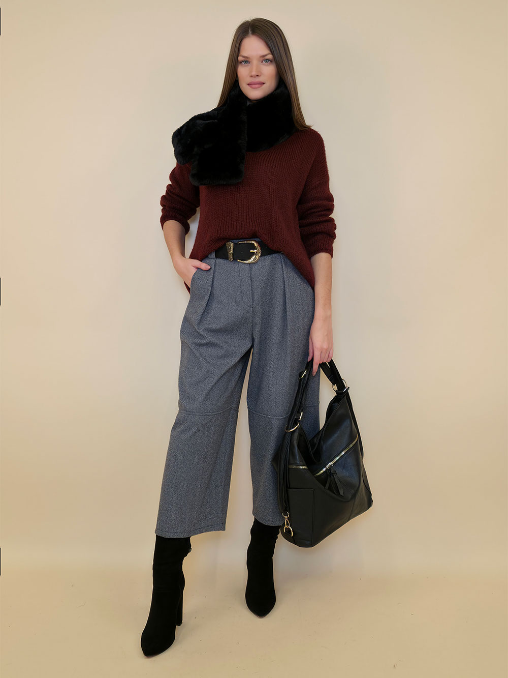 Pulover 36 Garrison - plt UN mohair - burgundy