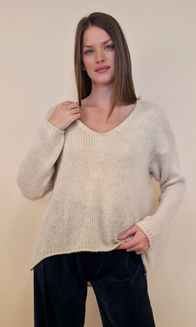 Pulover 36 Garrison - plt UN mohair - beige