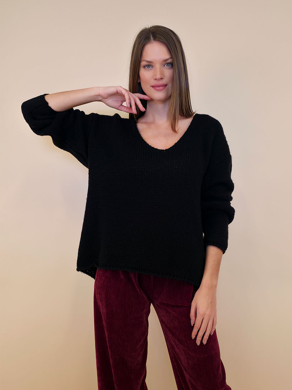 Pulover 36 Garrison - plt UN mohair - black