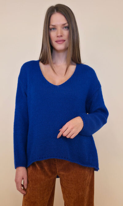 Pulover 36 Garrison - plt UN mohair - royal