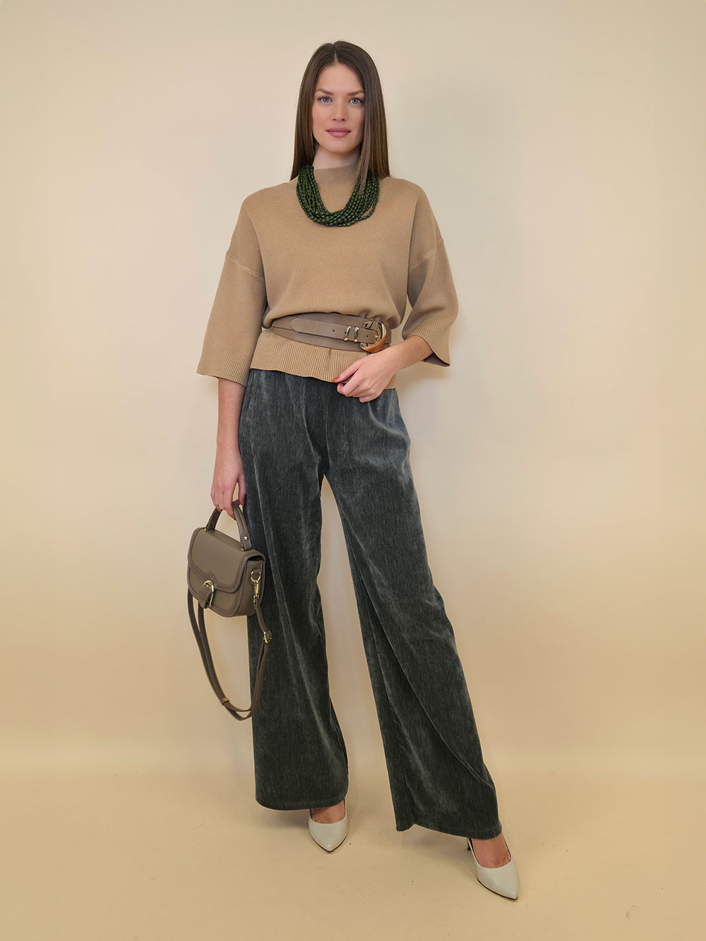 Pulover 52 Lieshana - camel - Slika 2