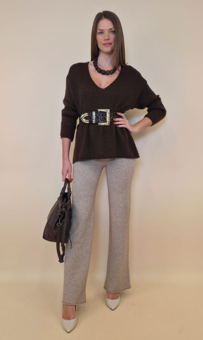 Pulover 36 Garrison - plt UN mohair - brown