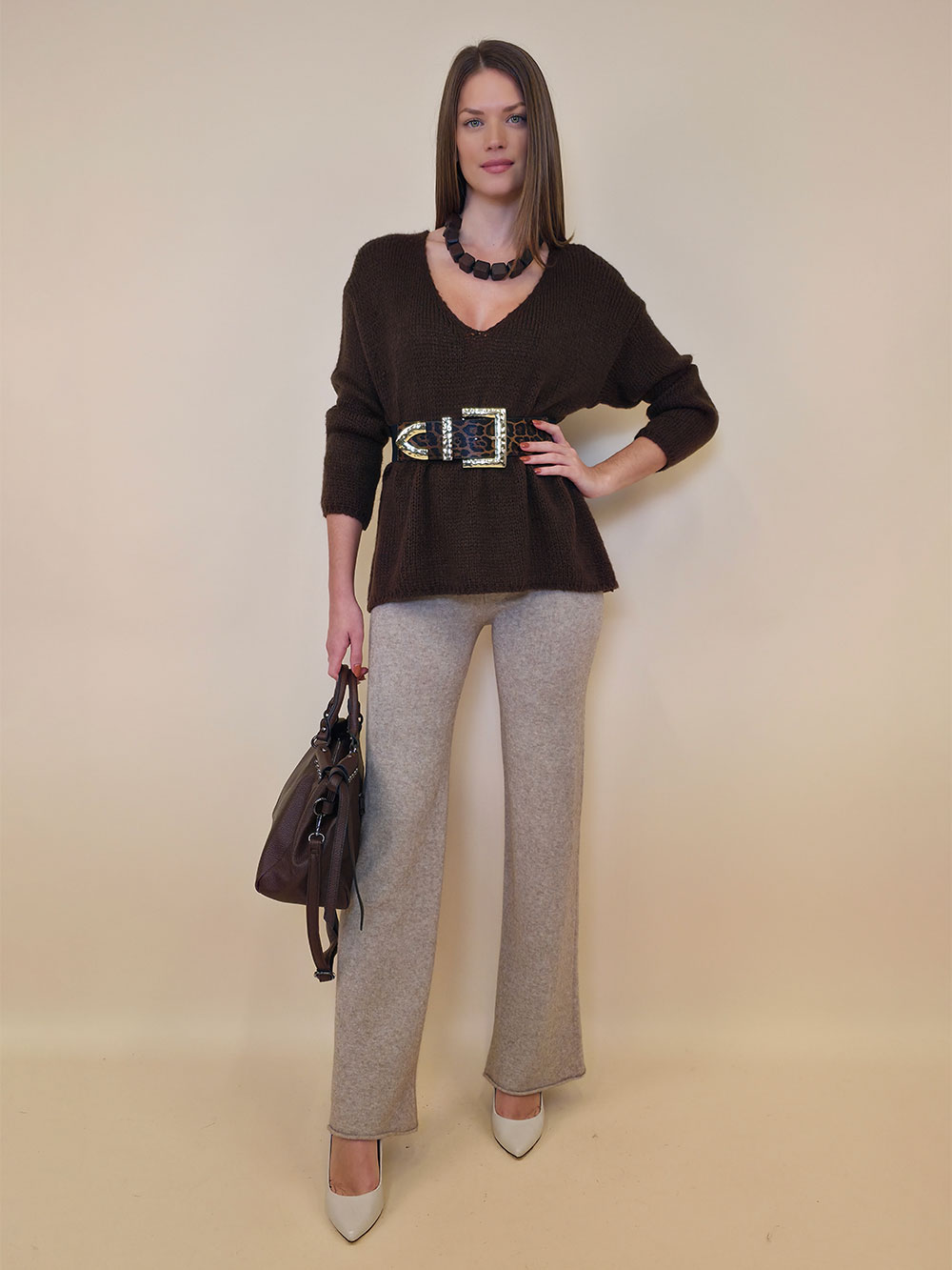 Pulover 36 Garrison - plt UN mohair - brown