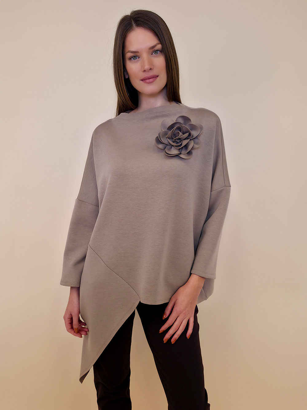 Tunika+cvijet 44 Coshcton - jersey UN - fango