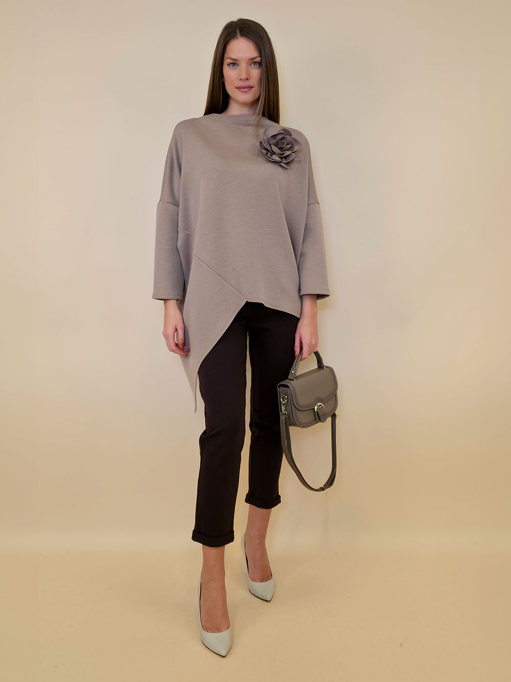 Tunika+cvijet 44 Coshcton - jersey UN - fango