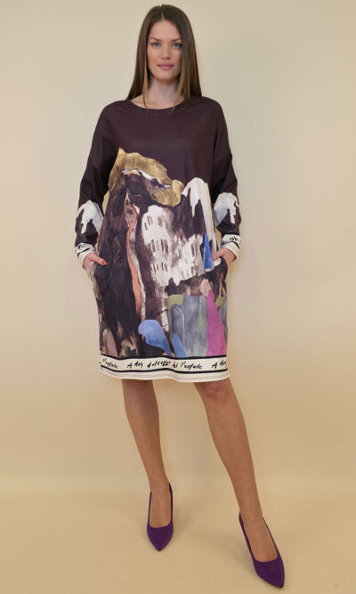 Haljina 52 Del Norte - jersey - Positano brown