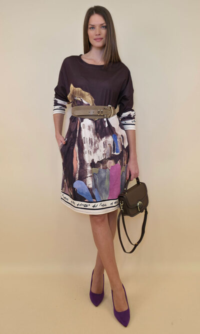 Haljina 52 Del Norte - jersey - Positano brown