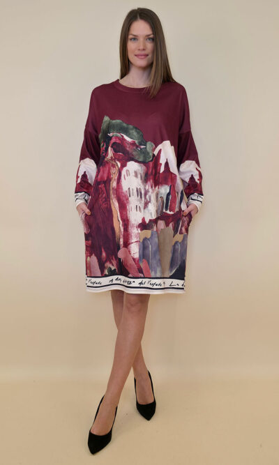 Haljina 52 Del Norte - jersey - Positano burgundy