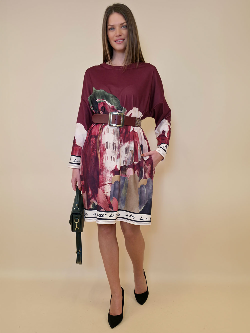 Haljina 52 Del Norte - jersey - Positano burgundy