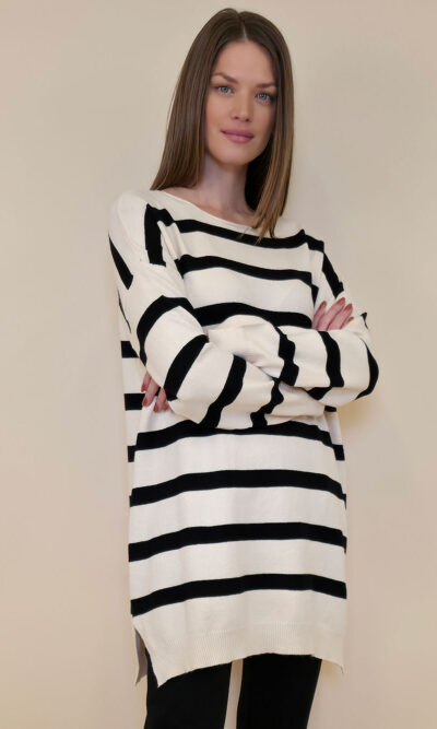 Pulover 58 Ammon - plt pruga beige