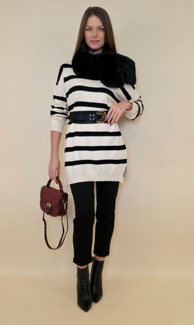 Pulover 58 Ammon - plt pruga beige