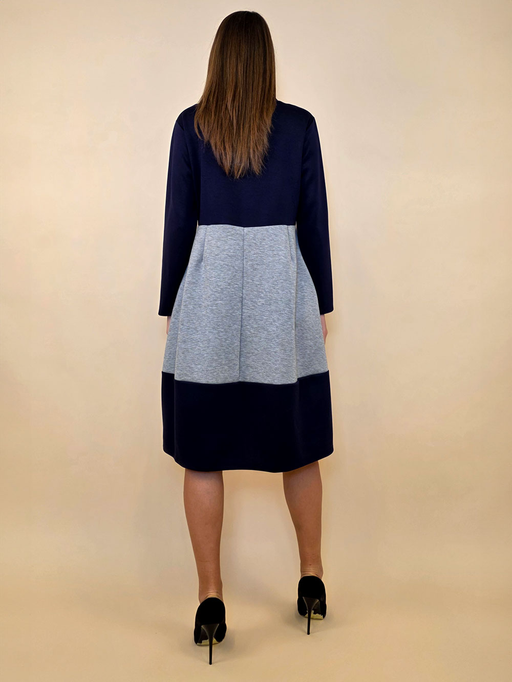 Haljina 56 Salida - jersey bicolor - navy/grey