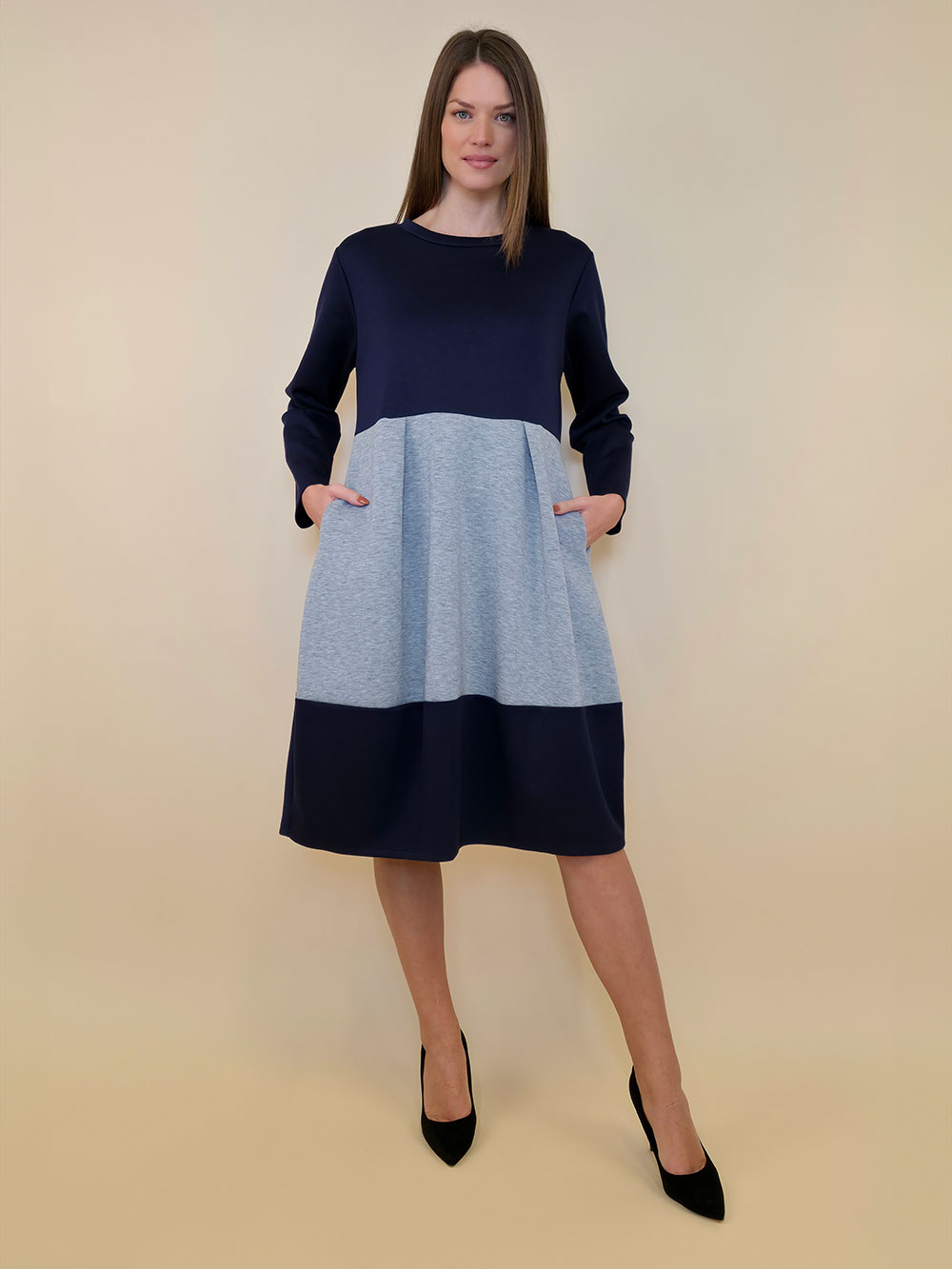 Haljina 56 Salida - navy/grey - Slika 2