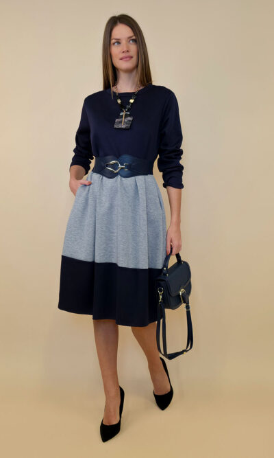 Haljina 56 Salida - jersey bicolor - navy/grey
