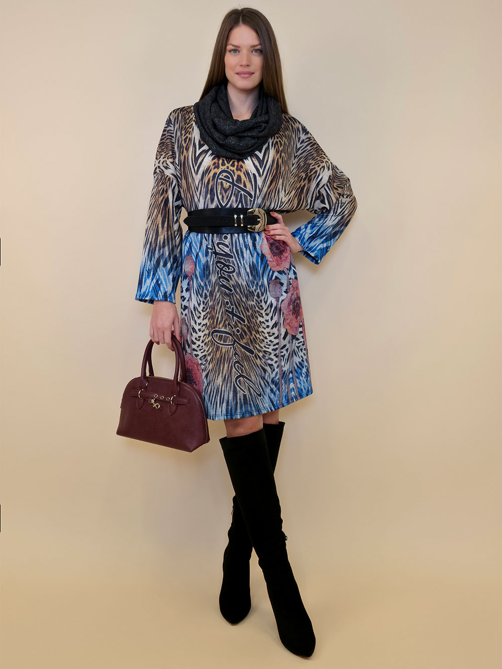 Haljina+šal 48 Arkansas - jersey - Animal floral