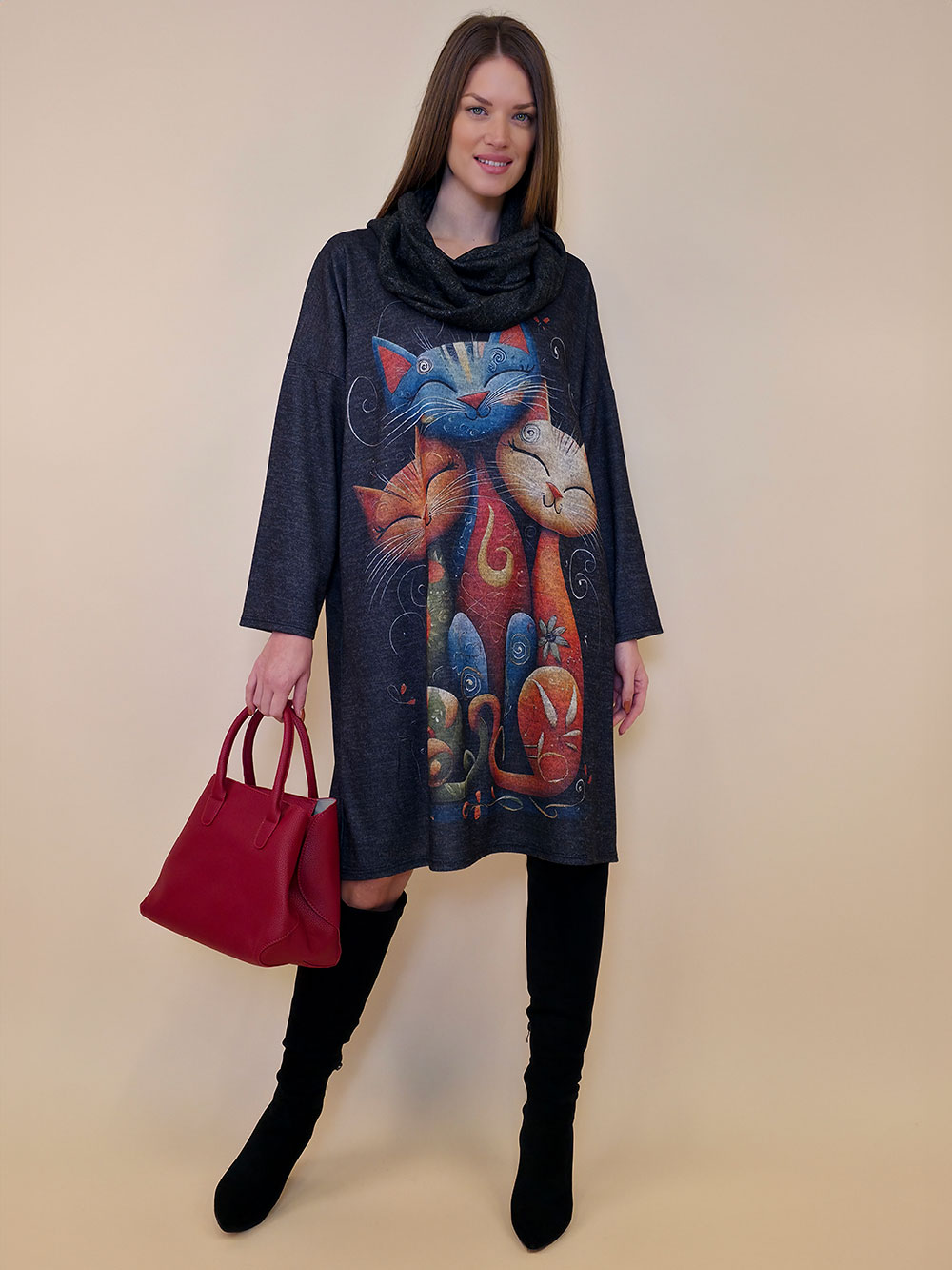 Haljina+šal 48 Arkansas - jersey - Happy Cats Trio