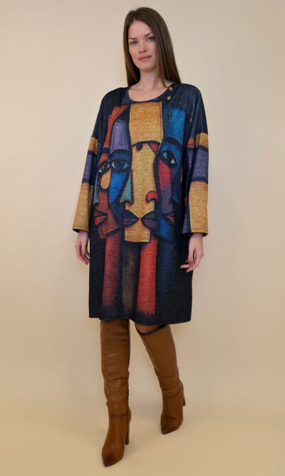 Haljina+šal 48 Arkansas - jersey - Op Art Quartet