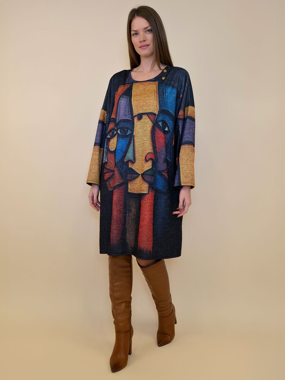 Haljina+šal 48 Arkansas - jersey - Op Art Quartet