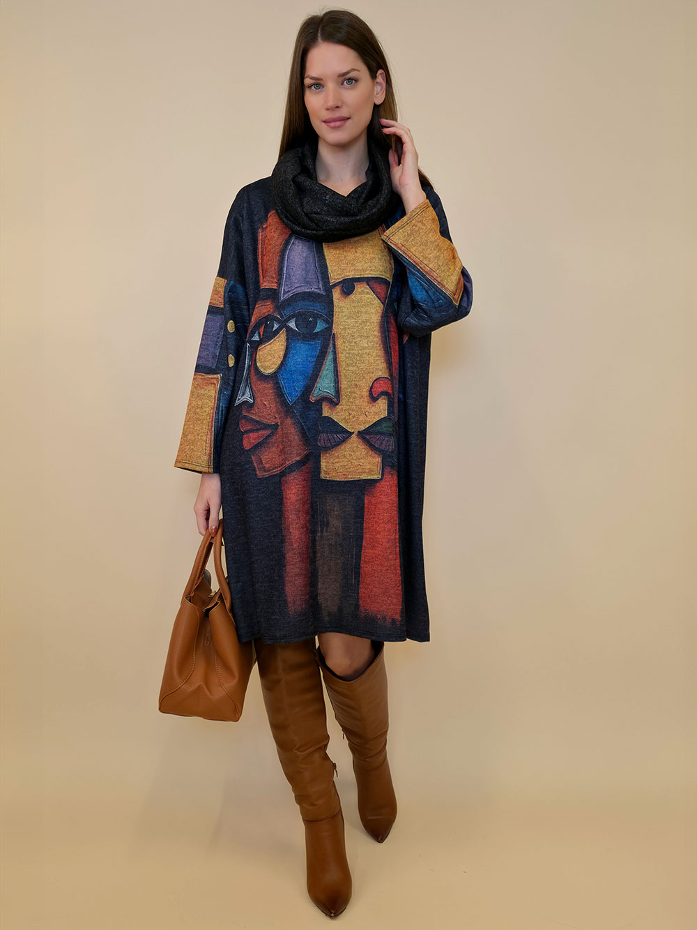 Haljina+šal 48 Arkansas - jersey - Op Art Quartet