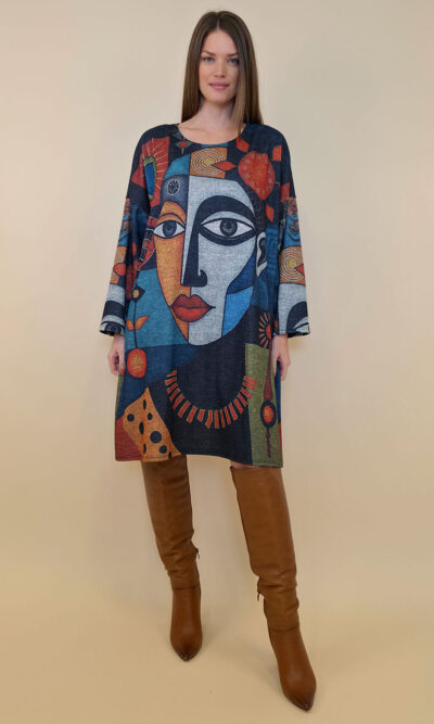 Haljina+šal 48 Arkansas - jersey - Op Art Africa