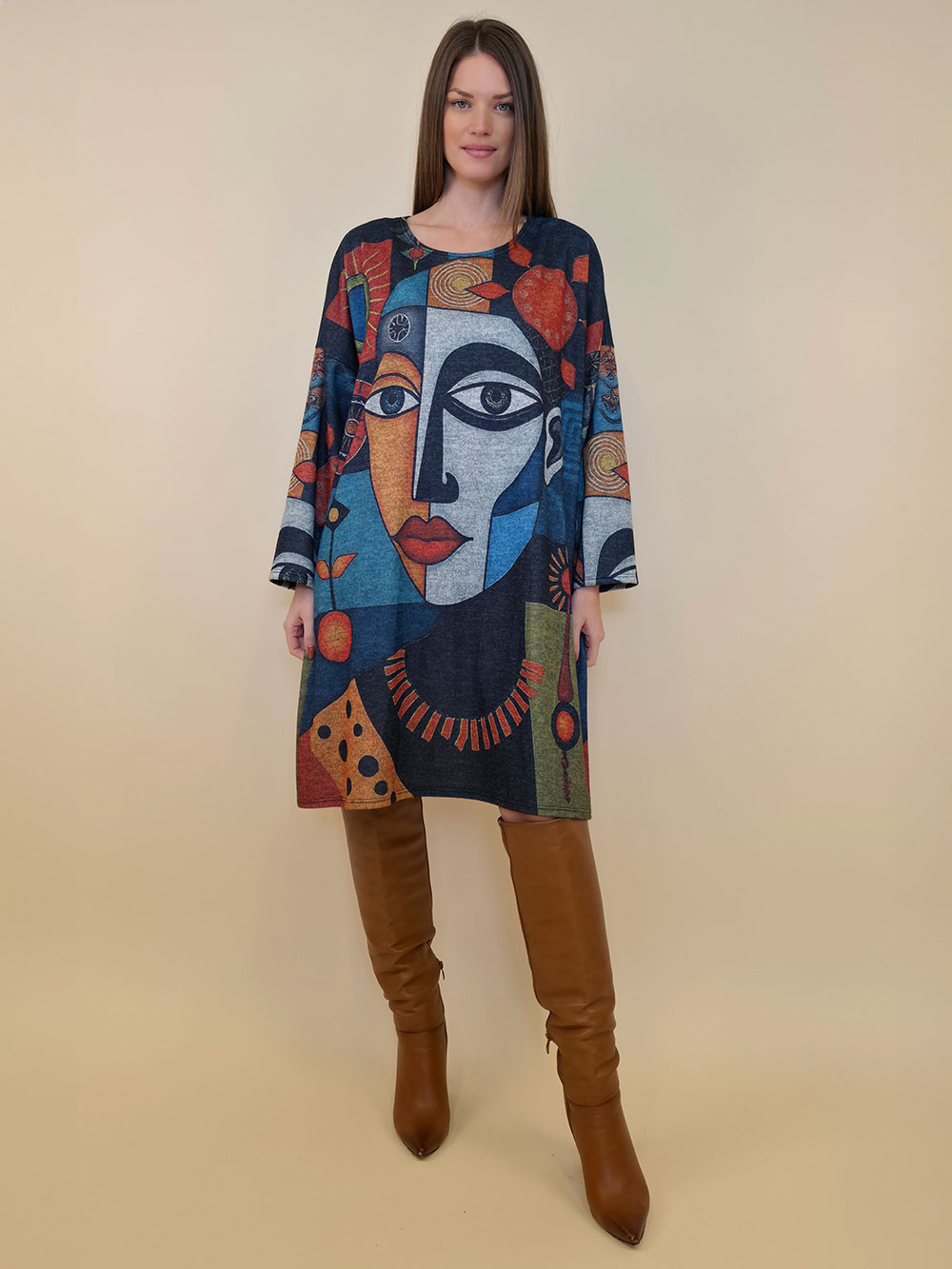 Haljina+šal 48 Arkansas - jersey - Op Art Africa