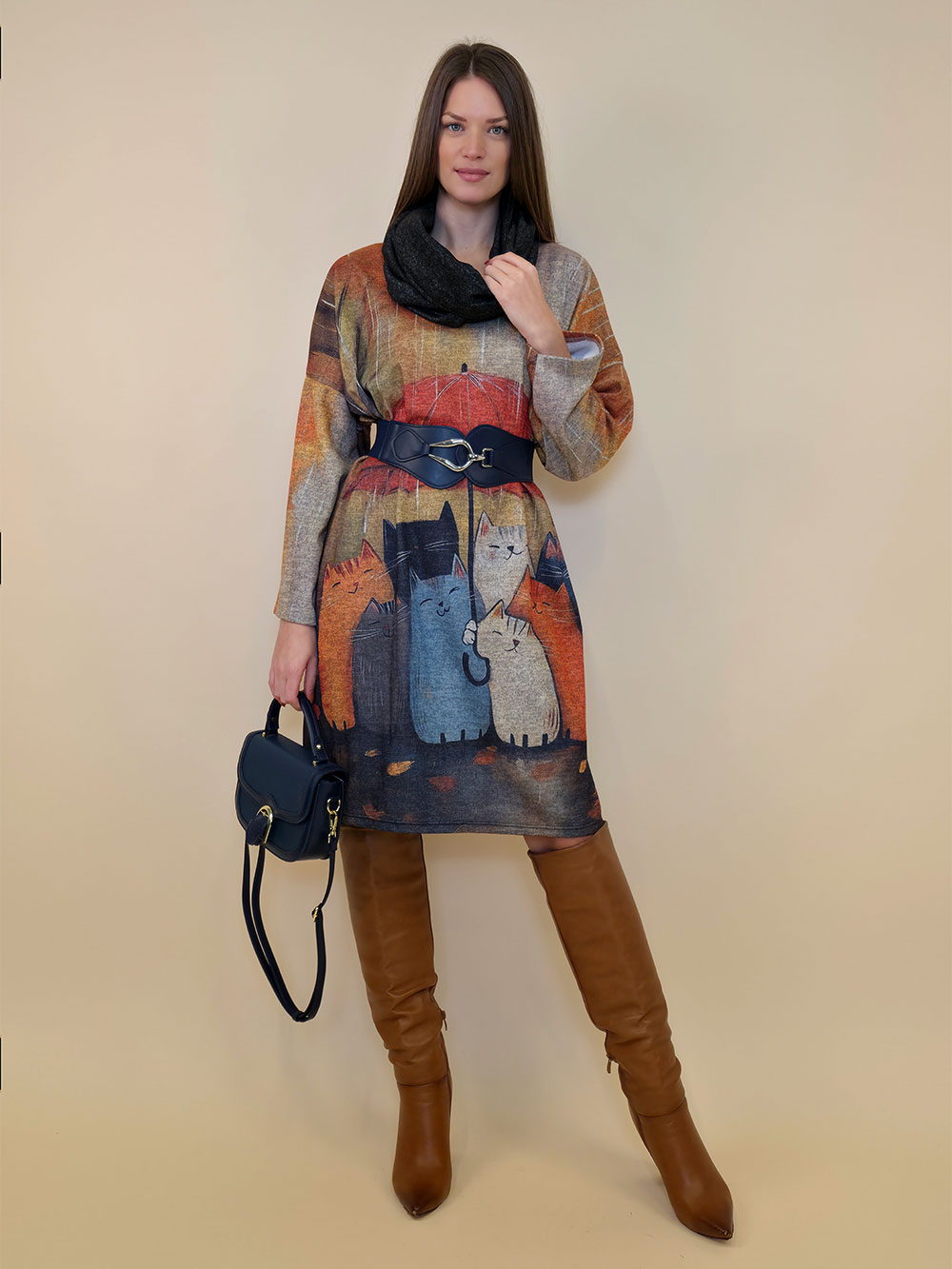 Haljina+šal 48 Arkansas - jersey - Red Umbrella Cats