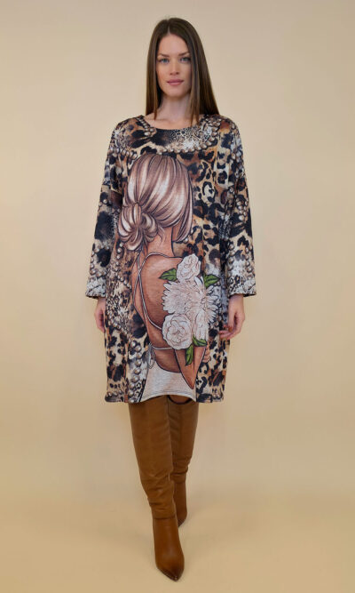 Haljina+šal 48 Arkansas - jersey - Animal Blonde Bouquet