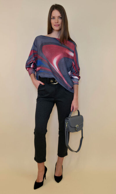 Pulover 28 La Jolla - plt - Aurora Borealis burgundy