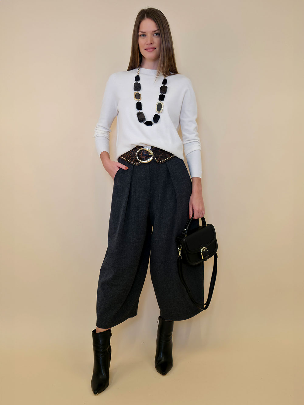 Pulover 58 Morona - panna - Slika 2